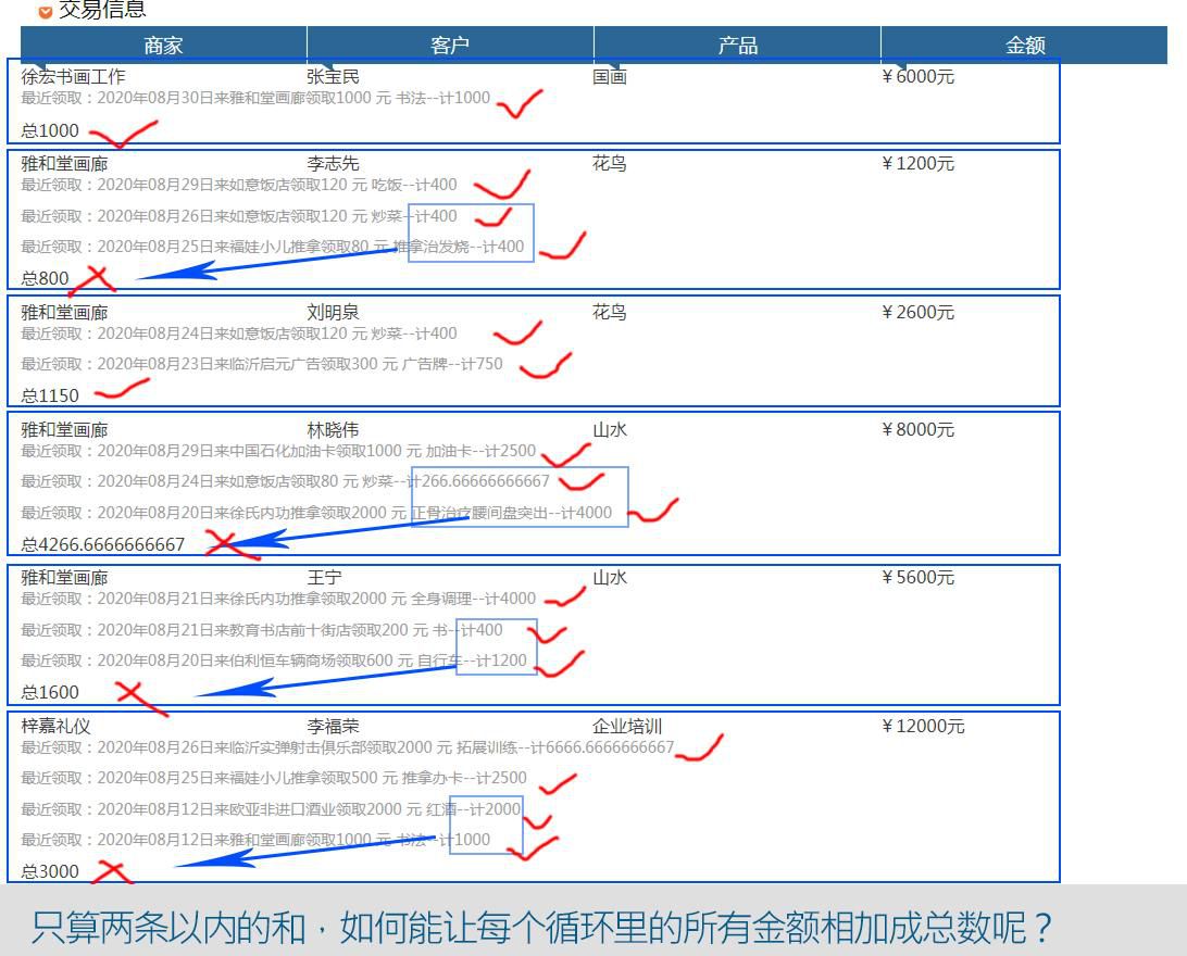 请问：php运算时为什么只算两条数据相加呢？如何才能算出所有数的和？