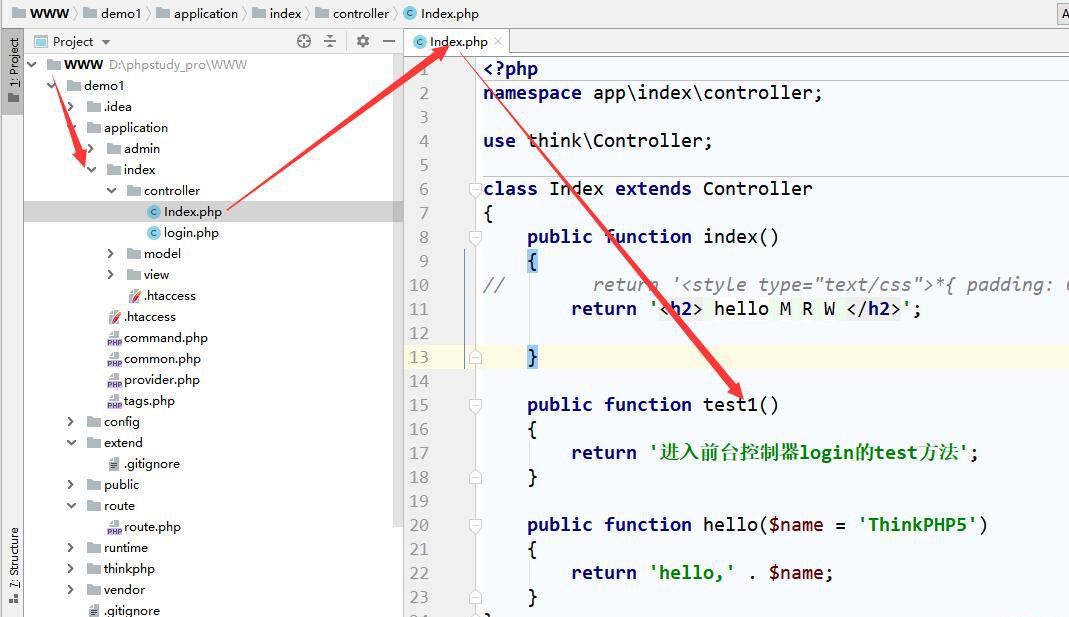 调用控制器方法 出现 no input file specified.