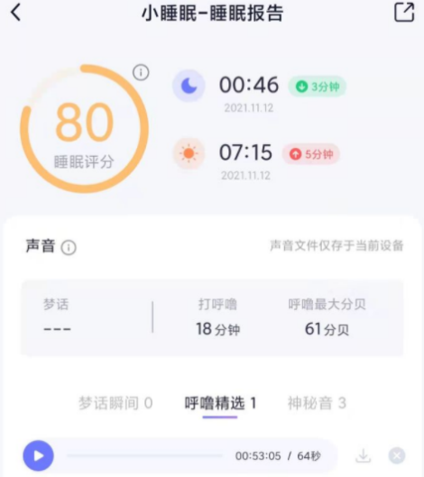 小睡眠app真的有用吗 小睡眠的睡眠报告准吗