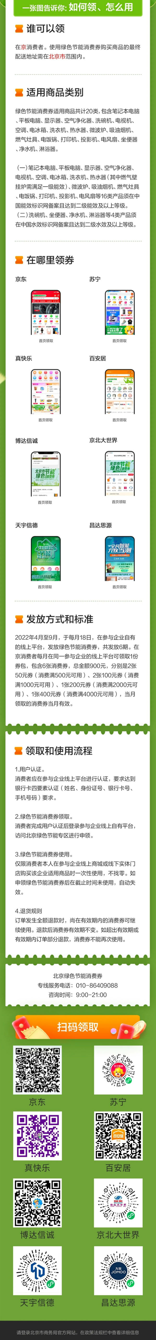 2022北京消费券官方领券入口 绿色节能消费券领取时间地址