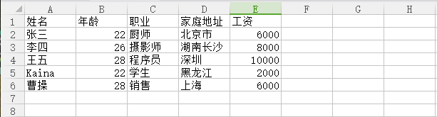 Python操作CSV格式文件的方法大全