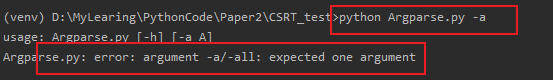 Python包argparse模块常用方法