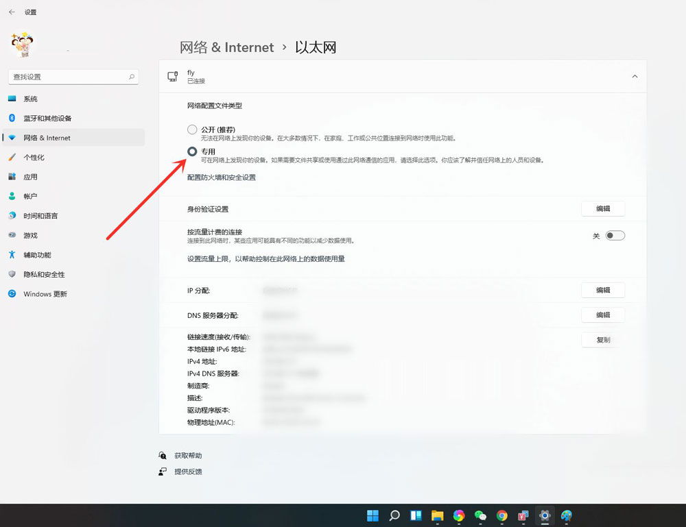 Win11公用网络怎么换成专用网络？Win11公用网络换成专用网络的技巧