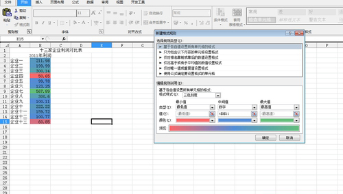 Excel 2010怎么自定义三色刻度颜色？Excel 2010自定义三色刻度颜色的方法教学