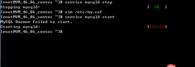 linux上mysql启动失败