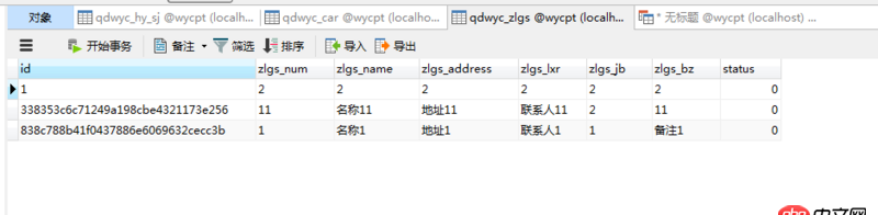 mysql - 这句sql 为什么不能查询出所有的 qdwyc_zlgs的信息，总是查出两条？不是应该三条吗？