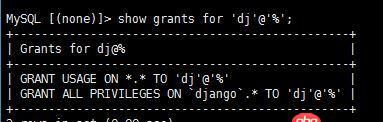 django - mysql权限问题