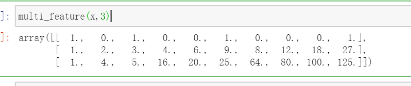 python实现PolynomialFeatures多项式的方法