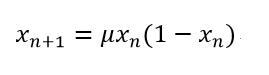 使用python画出逻辑斯蒂映射(logistic map)中的分叉图案例