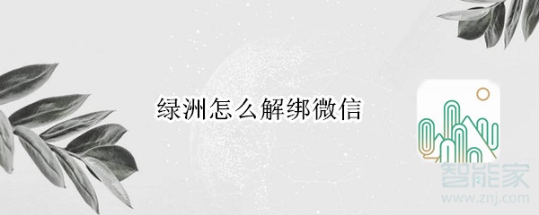 绿洲怎么解绑微信