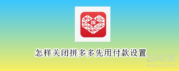 怎样关闭拼多多先用付款设置