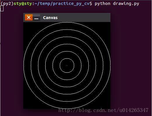 python进行OpenCV实战之画图（直线、矩形、圆形）