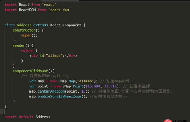 javascript - react+百度地图