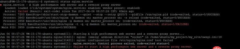 python - nginx+uwsgi启动提示 nginx: [emerg] unknown directive "socket"?如何解决？