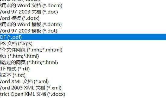 word2010可以保存为哪些格式