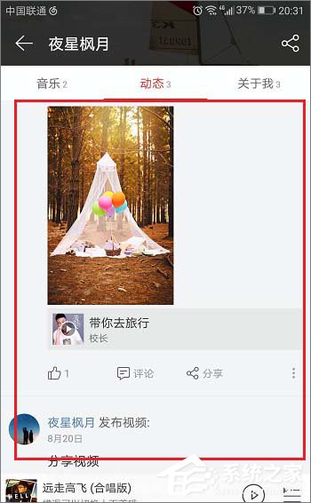 网易云音乐怎么查看自己发布的动态？