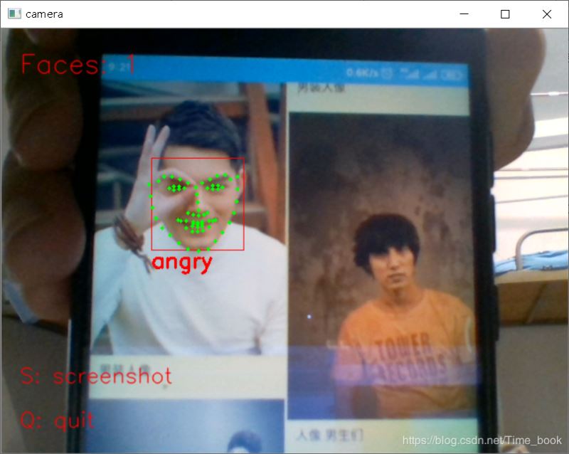 Python+Dlib+Opencv实现人脸采集并表情判别功能的代码
