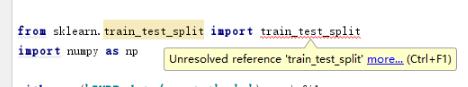 python中导入 train_test_split提示错误的解决