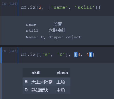 Python Dataframe常见索引方式详解