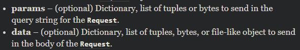 python requests包的request()函数中的参数-params和data的区别介绍