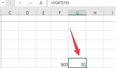 excel计算平方根数值方法介绍