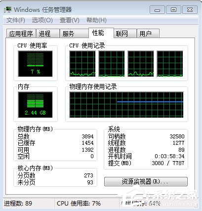 Win7系统PF使用率多少正常？Win7系统PF使用率太高怎么办？