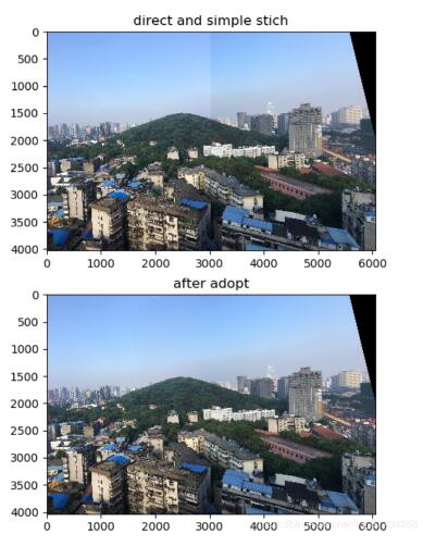 python opencv进行图像拼接