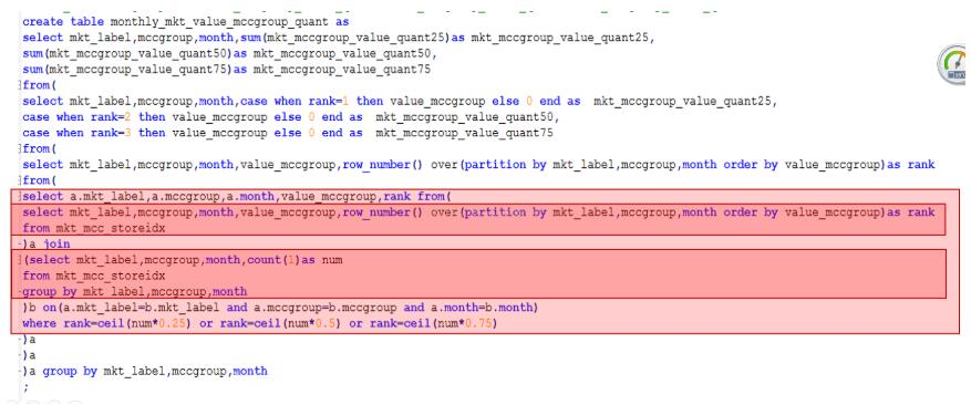 python多维数组分位数的求取方式