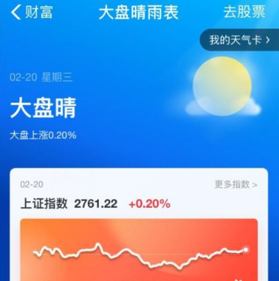 在支付宝里怎么找到大盘晴雨表？大盘晴雨表查找方法一览