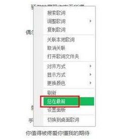 QQ音乐怎么置顶歌词 置顶歌词的两种操作方式介绍