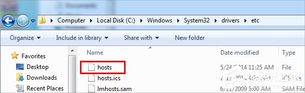Windows7电脑hosts文件在哪？
