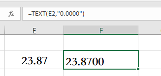 Excel用TEXT函数设置小数点后的位数方法介绍