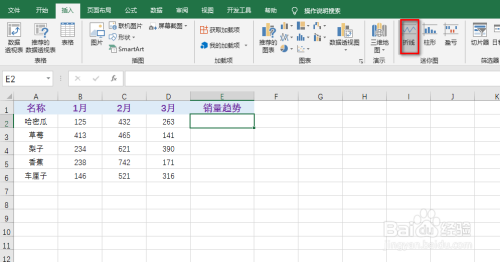 excel制作销量趋势折线图方法介绍