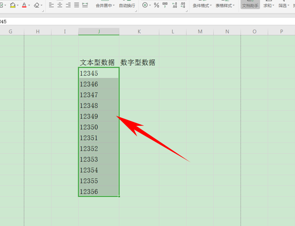 WPS中Excel文本型数字怎么转换为数值型数字