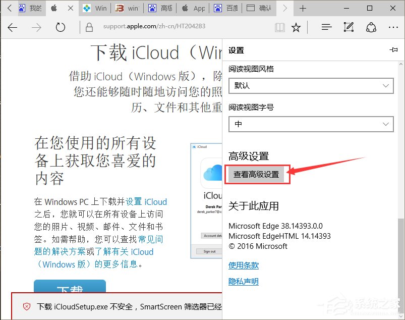 Win10系统提示“SmartScreen筛选器已经阻止了下载”怎么办？