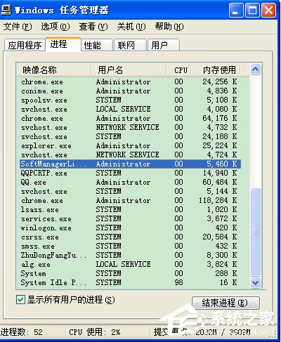 WinXP系统如何关闭Softmanager进程？