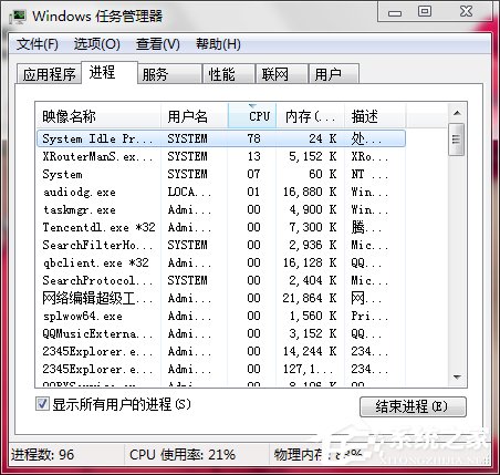 Win7电脑内存使用率高如何解决？