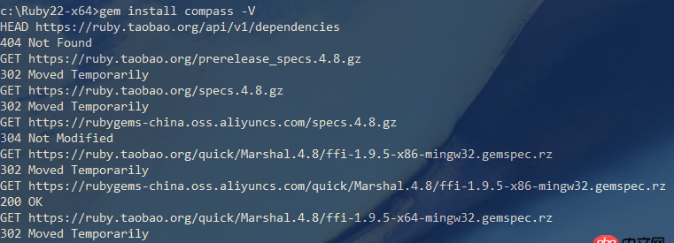 sass - gem install compass 使用淘宝 Ruby 安装失败，出现 404