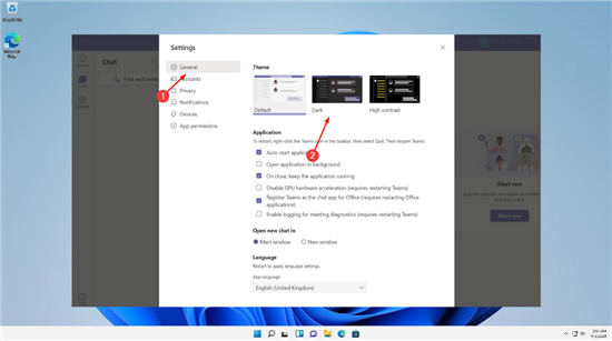 怎么在Windows11上的Microsoft Teams中激活暗模式？