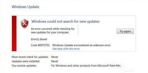 Win10更新出现0x80073701错误如何解决