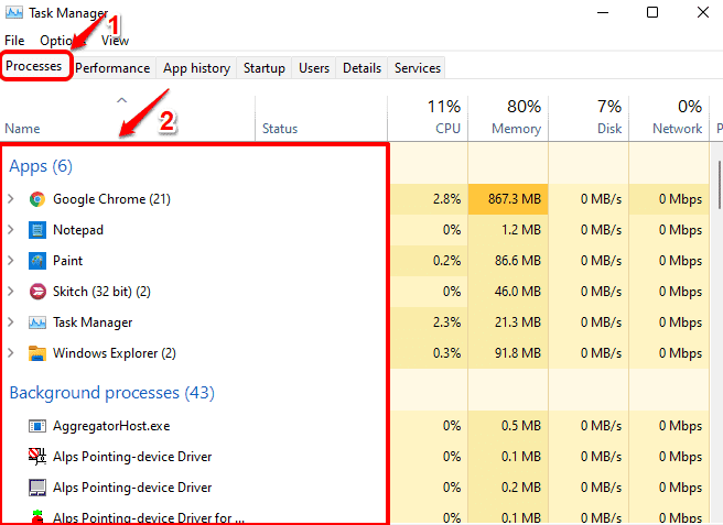 怎么在Windows11/10中查看正在运行的进程？