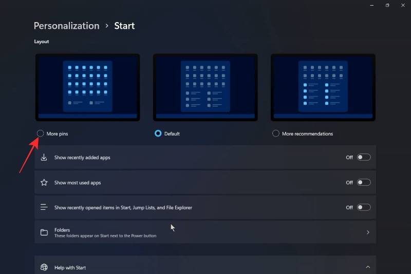 如何在Windows11开始菜单中固定更多应用？