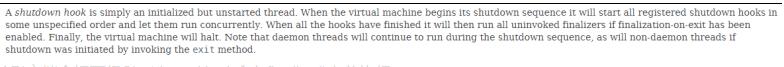 java虚拟机钩子关闭函数addShutdownHook的操作