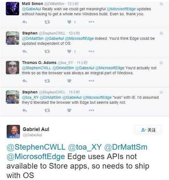 Win10 Edge浏览器为什么不能通过应用商店更新？