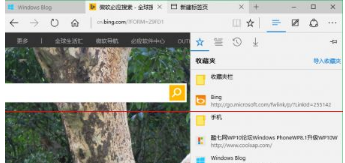 win10正式版Edge浏览器收藏夹到底在哪里？