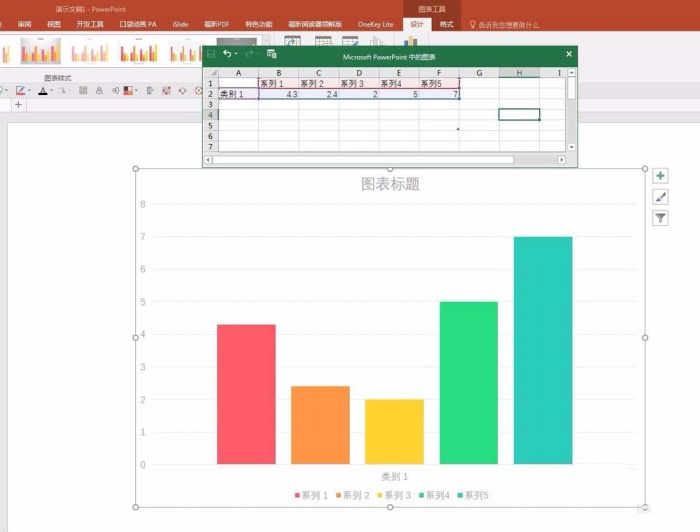 PPT绘制山峰柱状图表的操作步骤