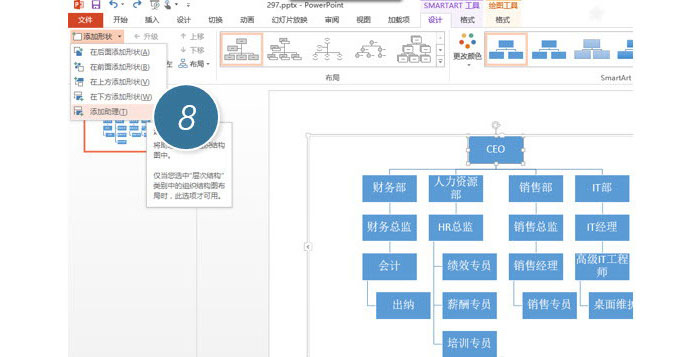 PPT中快速产生一个复杂组织架构图具体操作步骤