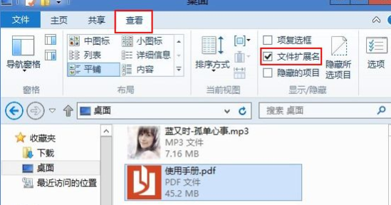 win8系统中将文件扩展名隐藏具体操作步骤