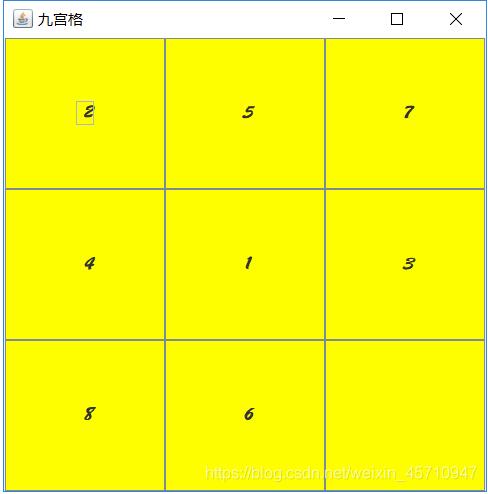 java实现九宫格游戏