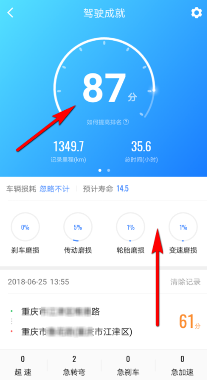 高德地图APP查看驾驶得分的详细图文讲解